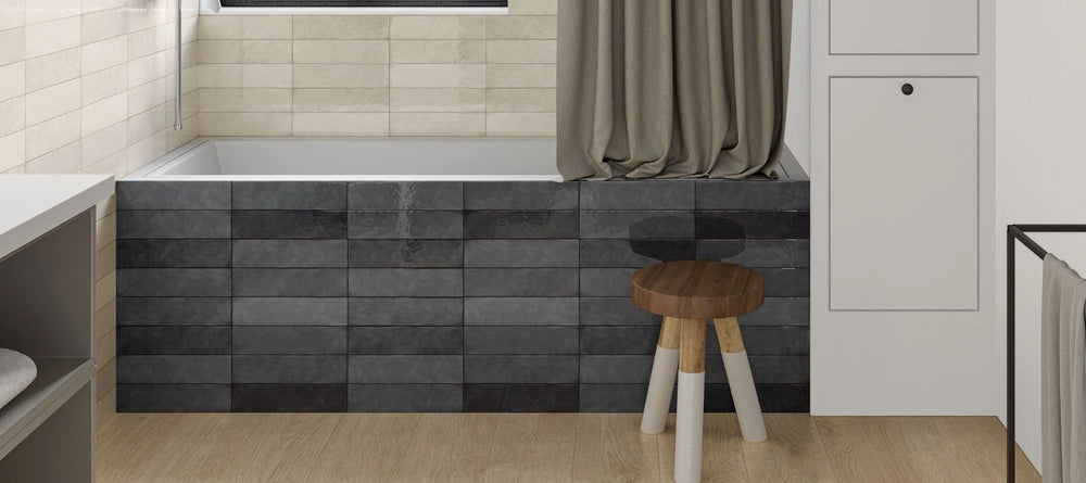 01749 MAIOLICA CHARCOAL NAT 75x300MM MADE IN ITALY