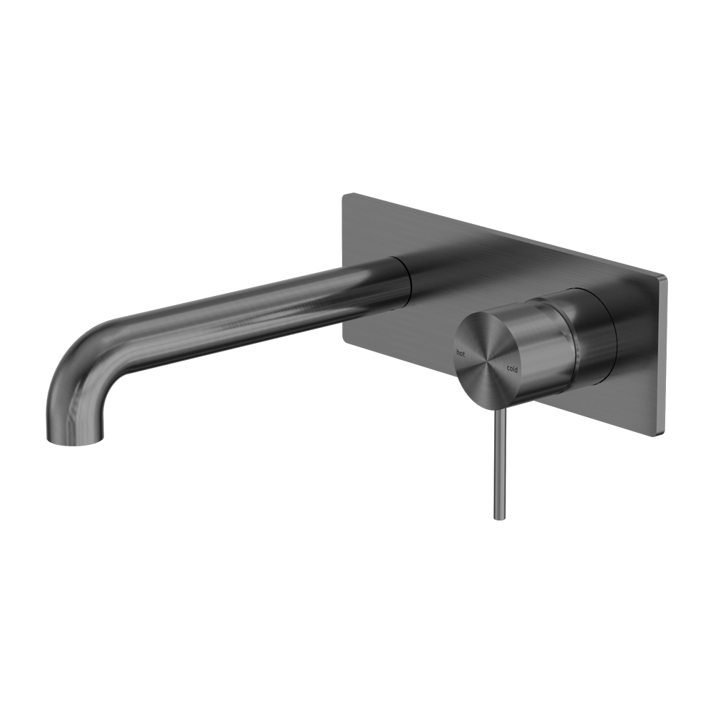 MECCA WALL BASIN/BATH MIXER 120/160/185/230/260MM GUN METAL