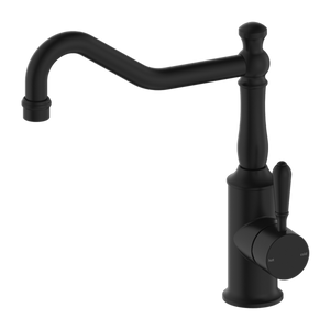 YORK KITCHEN MIXER HOOK SPOUT WITH METAL LEVER MATTE BLACK (NR69210702MB)