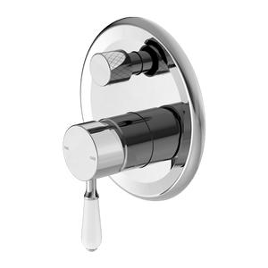 YORK SHOWER MIXER WITH DIVERTOR WITH WHITE PORCELAIN LEVER CHROME (NR692109A01CH)