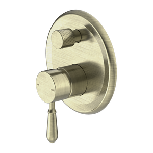 YORK SHOWER MIXER WITH DIVERTOR WITH METAL LEVER AGED BRASS (NR692109A02AB)