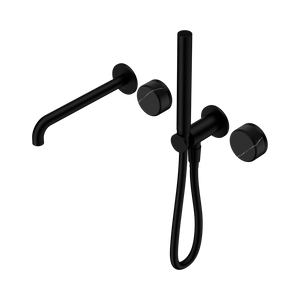 SERENITY PROGRESSIVE SHOWER SYSTEM WITH SPOUT WITH MARQUINA BLACK HANDLE AND SLIM SHOWER MATTE BLACK (24E129MB)