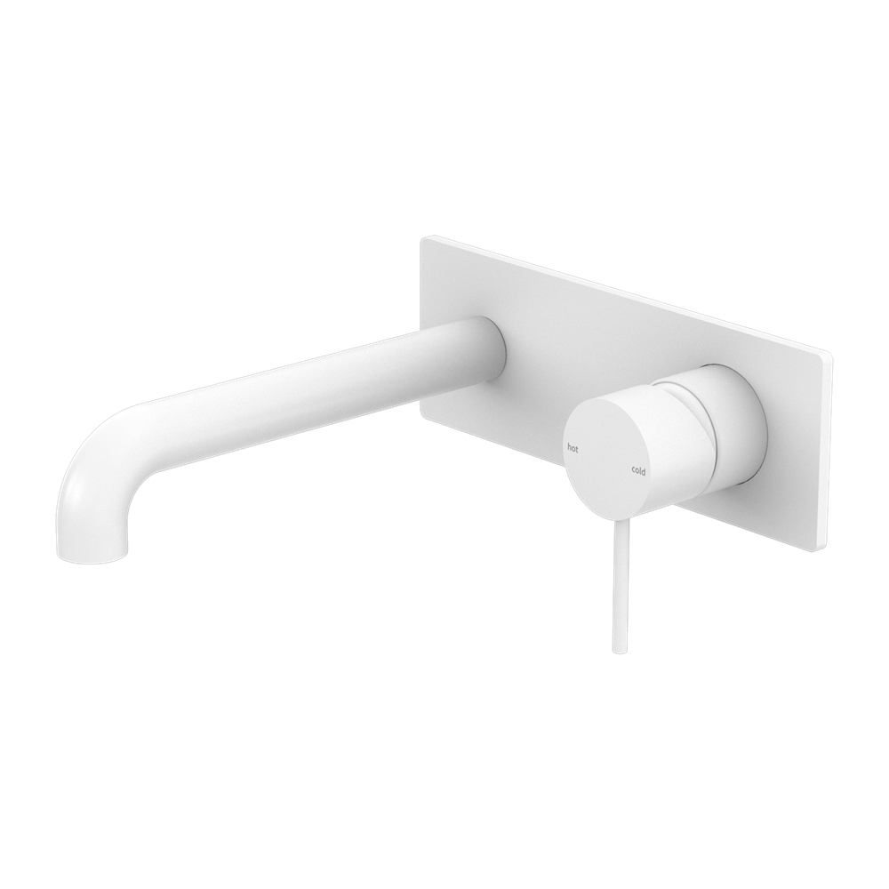 MECCA WALL BASIN/BATH MIXER 120/160/185/230/260MM MATTE WHITE