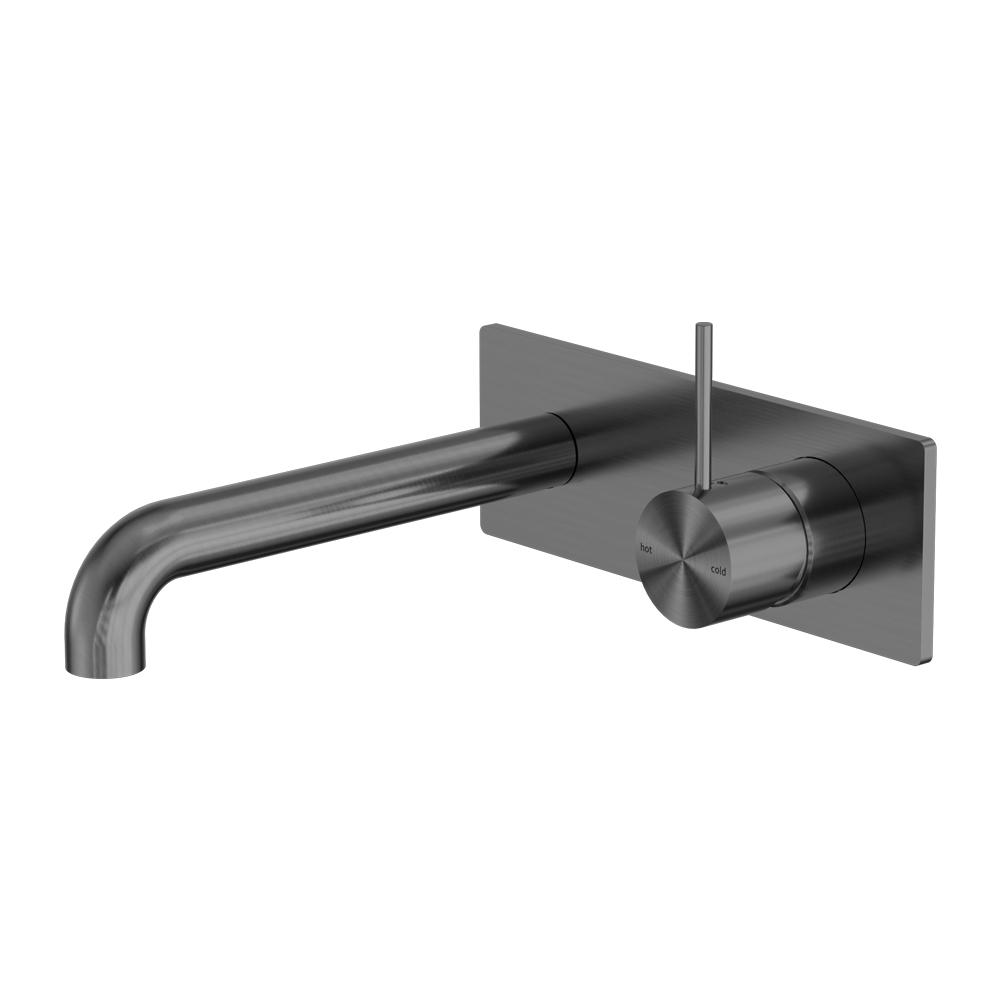MECCA WALL BASIN/BATH MIXER HANDLE UP 120/160/185/230/260MM GUN METAL