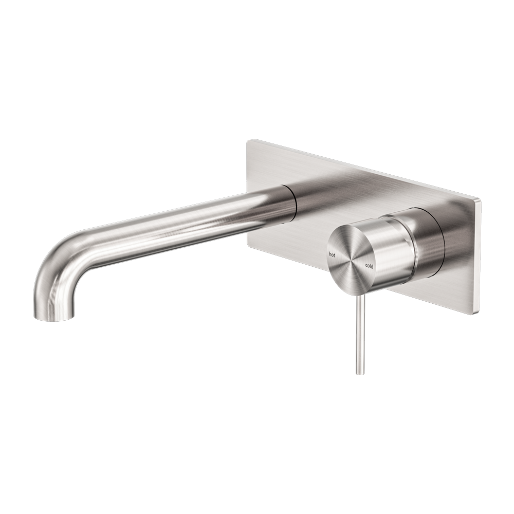 MECCA WALL BASIN/BATH MIXER 120/160/185/230/260MM BRUSHED NICKEL