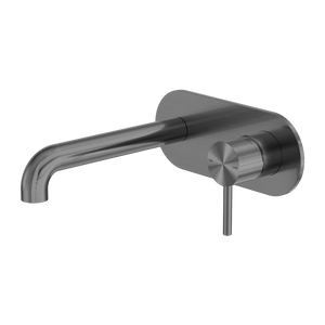 Zen SS316L Wall Basin/Bath Mixer 185/230mm Spout Graphite