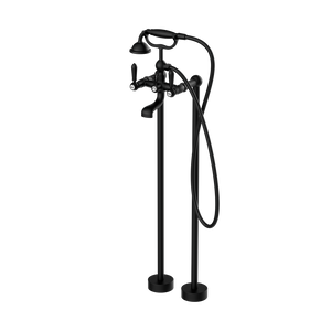 YORK FREESTANDING BATH SET WITH METAL HAND SHOWER MATTE BLACK (NR692103a02MB)