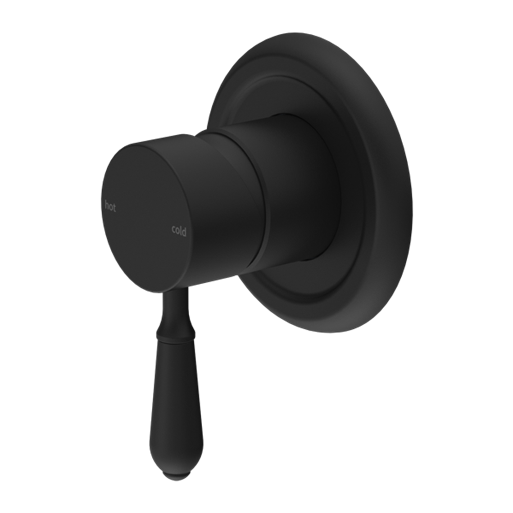 YORK SHOWER MIXER WITH METAL LEVER MATTE BLACK (NR69210902MB)