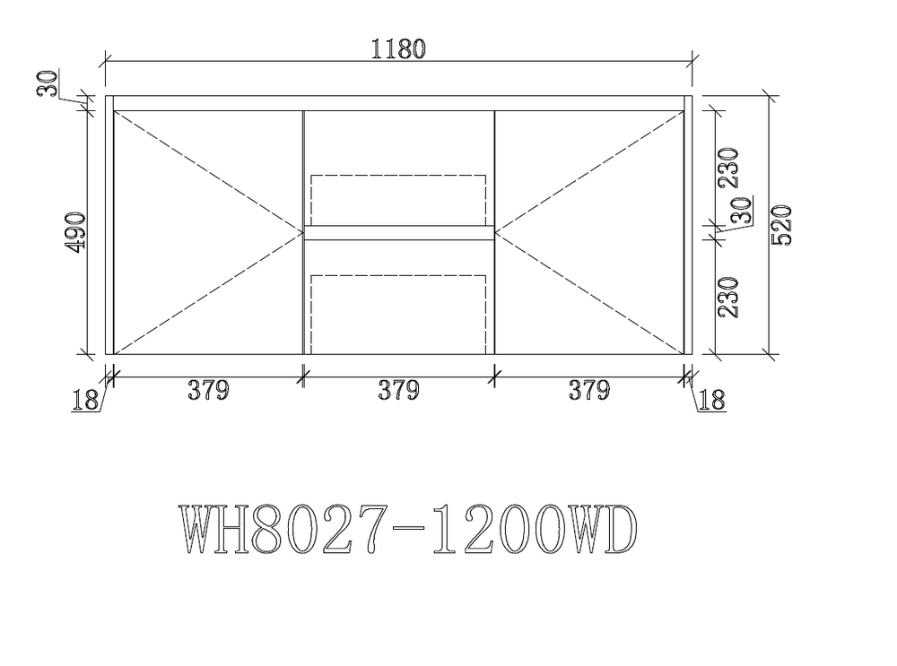 WH8027-1200WGM Willow Collection Vanity 1200mm - Matt Grey Single Bowl / Double Bowls