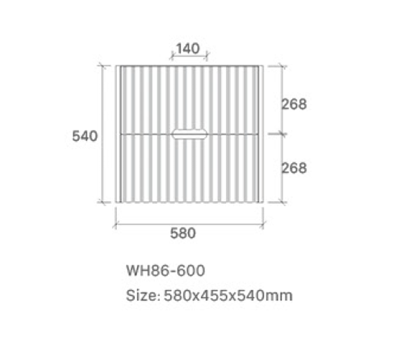 WH86-600A5 Elena Collection Vanity 600mm - Antica Single Bowl