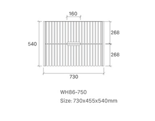 WH86-750WBM Elena Collection Vanity 750mm - Matt Black Single Bowl