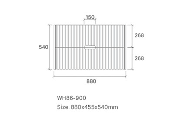 WH86-900A5 Elena Collection Vanity 900mm - Antica Single Bowl