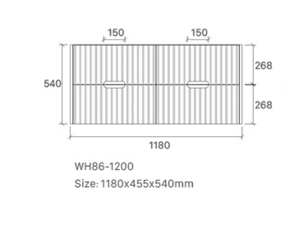 WH86-1200WBM Elena Collection Vanity 1200mm - Matt Black Single Bowl