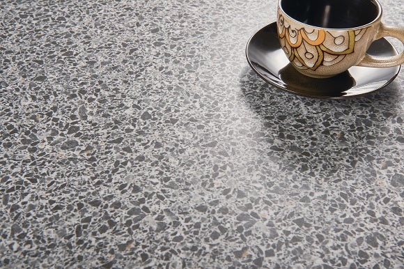 T/TERDGMTM6060 ENTIVA TERRAZZO DARK GREY MATT 600*600mm REC.
