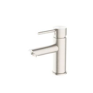 DOLCE BASIN MIXER STRAIGHT SPOUT BRUSHED NICKEL (NR250802BN)
