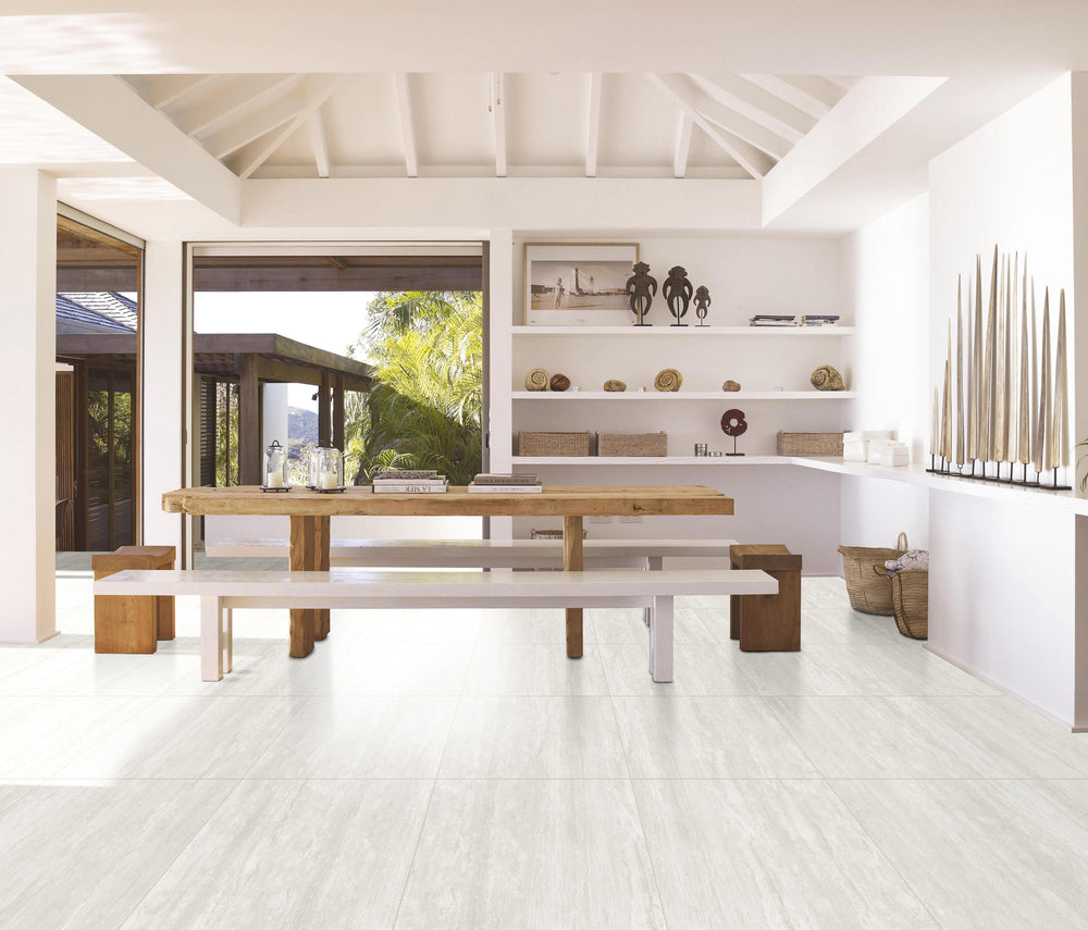 T/TVCWM6060 ENTIVA TRAVERTINE VEIN CUT WHITE MATT P4 600*600 REC.