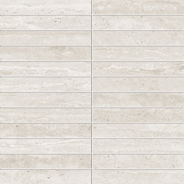 T/TVCWMMOS ENTIVA TRAVERTINE VEIN CUT WHITE MATT P4 MOSAIC 298*298