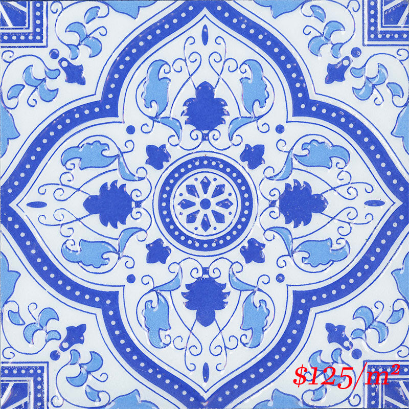 2MORPEBL T210404 MOROCCO PERSIAN BLUE GLOSS 200X200MM