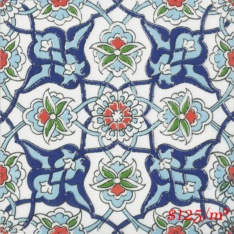 2MORTUBL T210411 MOROCCO TURKISH BLUE GLOSS 200X200MM