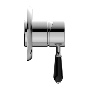 YORK SHOWER MIXER WITH BLACK PORCELAIN LEVER CHROME (NR69210903CH)