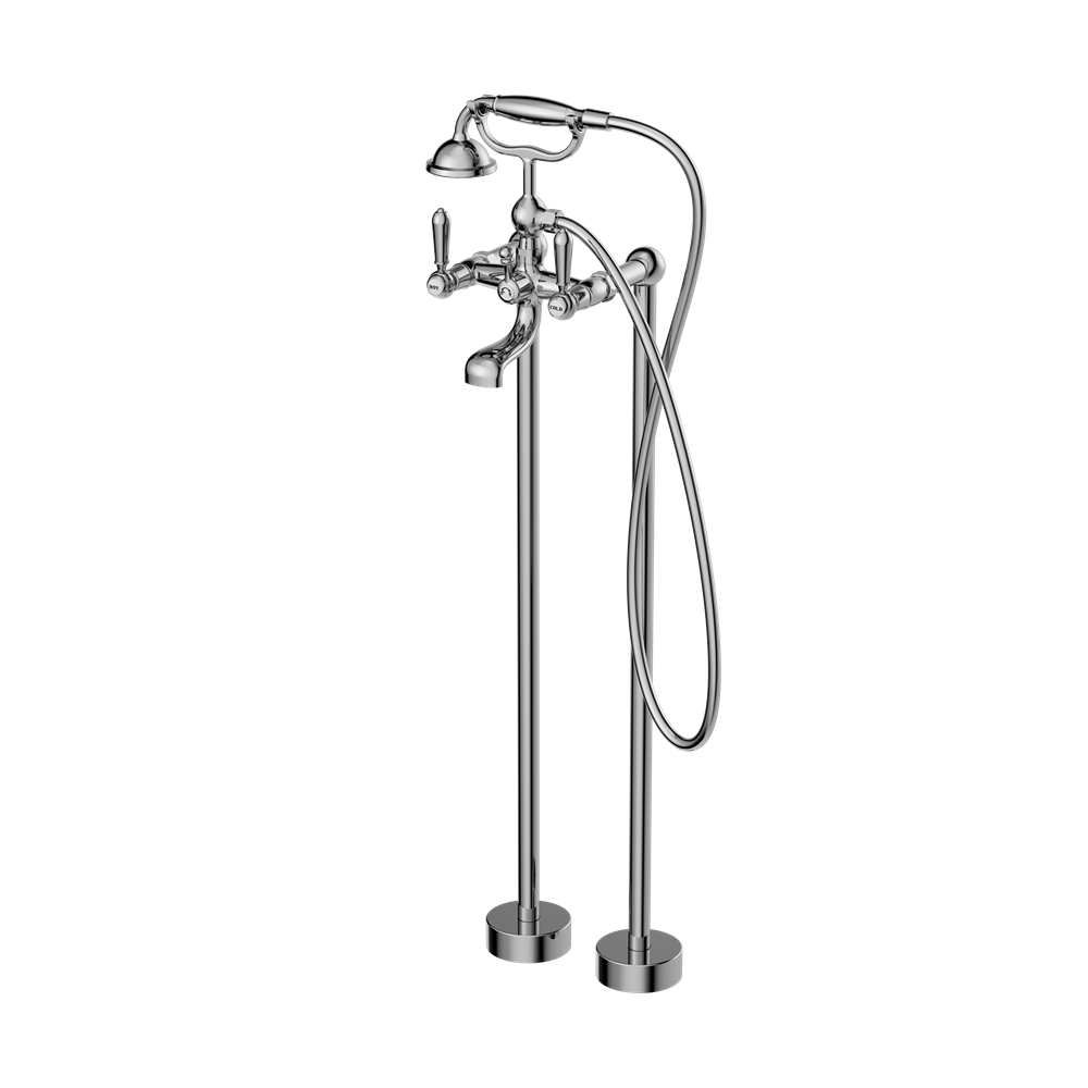 YORK FREESTANDING BATH SET WITH METAL HAND SHOWER CHROME (NR692103a02CH)