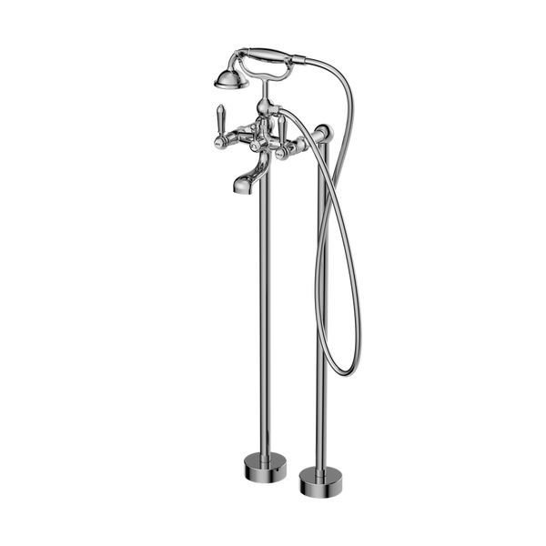 YORK FREESTANDING BATH SET WITH METAL HAND SHOWER CHROME (NR692103a02CH)