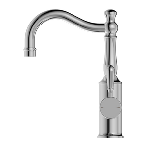 YORK BASIN MIXER HOOK SPOUT WITH METAL LEVER CHROME (NR69210202CH)