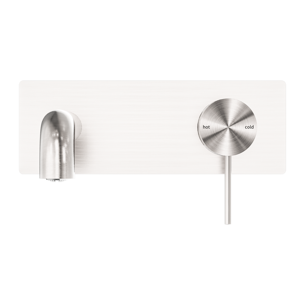 MECCA WALL BASIN/BATH MIXER 120/160/185/230/260MM BRUSHED NICKEL