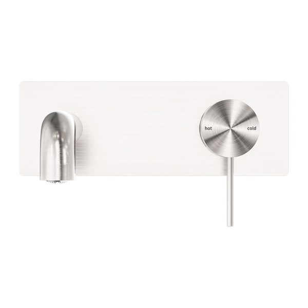MECCA WALL BASIN/BATH MIXER 120/160/185/230/260MM BRUSHED NICKEL