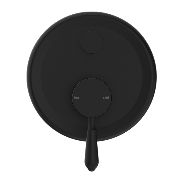 YORK SHOWER MIXER WITH DIVERTOR WITH METAL LEVER MATTE BLACK (NR692109A02MB)