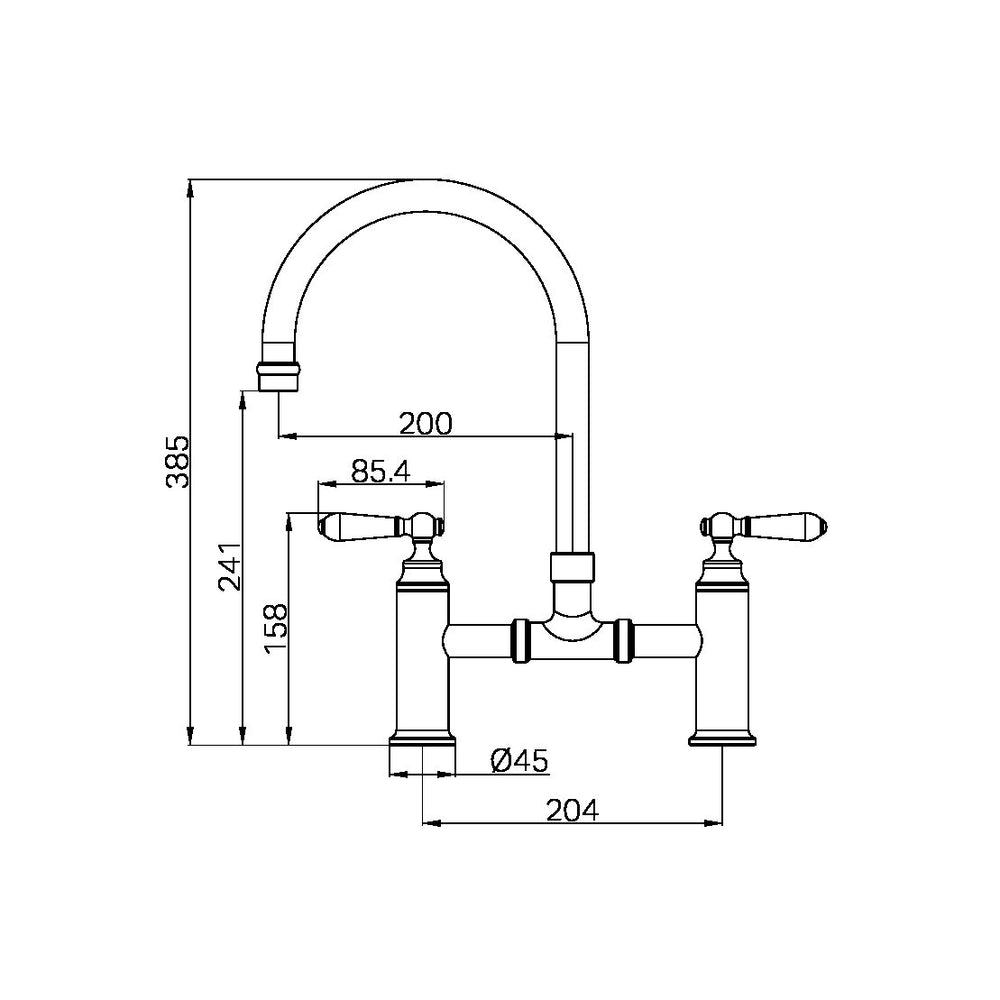 York Bridge Kitchen Set Matte Black (NR692107bMB)