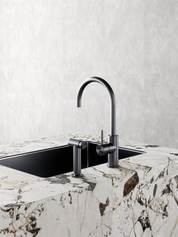 Zen SS316L Kitchen Mixer With Hand Spray Graphite (NR162208GR)