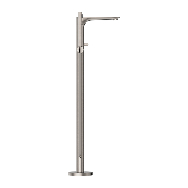 BIANCA FREESTANDING BATH MIXER WITH HAND SHOWER BRUSHED NICKEL (NR321503aBN)