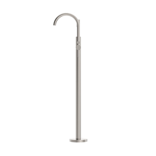 MECCA ROUND FREESTANDING MIXER WITH HAND SHOWER BRUSHED NICKEL (NR210903aBN)