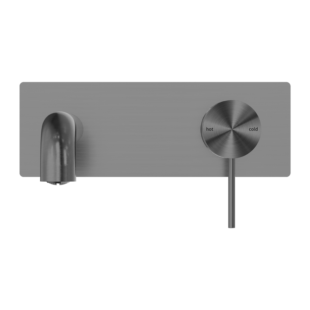 MECCA WALL BASIN/BATH MIXER 120/160/185/230/260MM GUN METAL