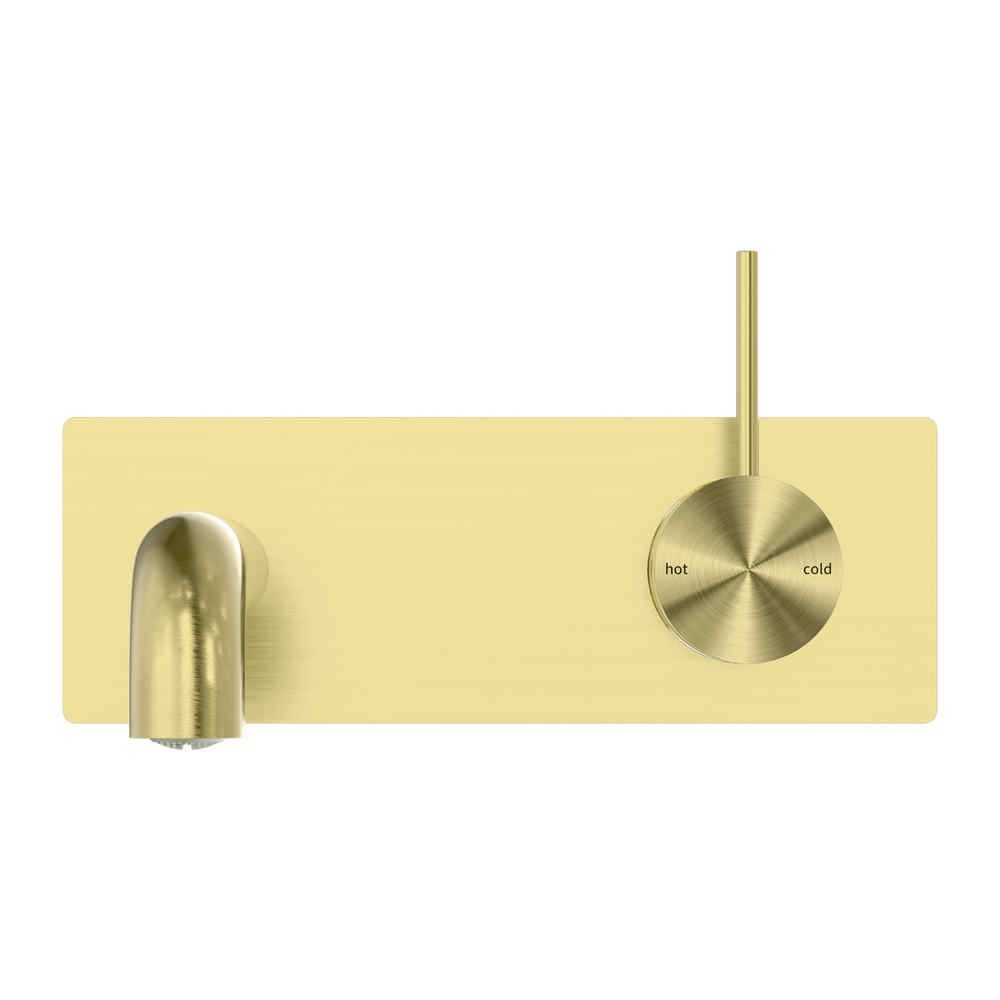 MECCA WALL BASIN/BATH MIXER HANDLE UP 120/160/185/230/260MM BRUSHED GOLD