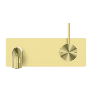 MECCA WALL BASIN/BATH MIXER HANDLE UP 120/160/185/230/260MM BRUSHED GOLD