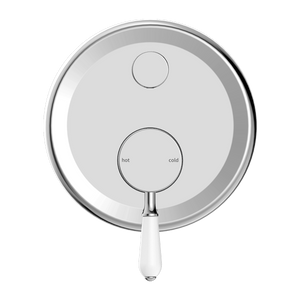 YORK SHOWER MIXER WITH DIVERTOR WITH WHITE PORCELAIN LEVER CHROME (NR692109A01CH)