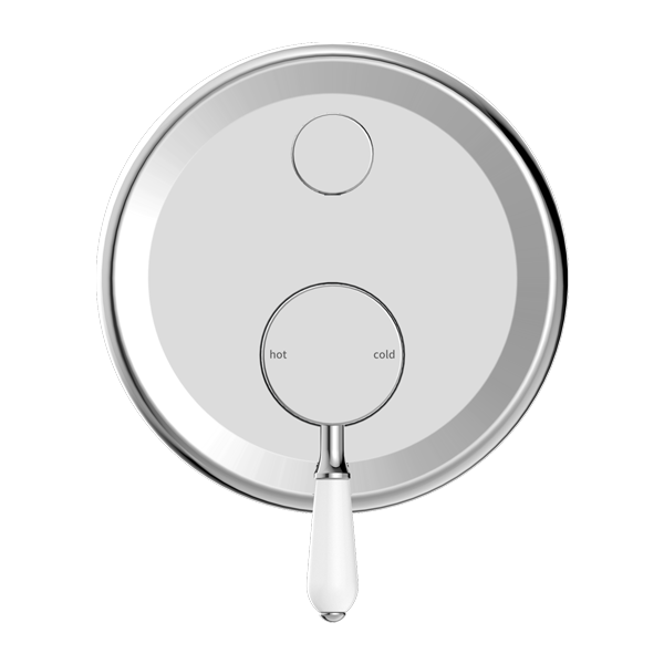 YORK SHOWER MIXER WITH DIVERTOR WITH WHITE PORCELAIN LEVER CHROME (NR692109A01CH)