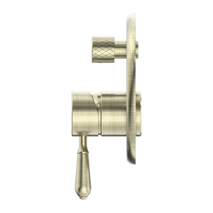 YORK SHOWER MIXER WITH DIVERTOR WITH METAL LEVER AGED BRASS (NR692109A02AB)