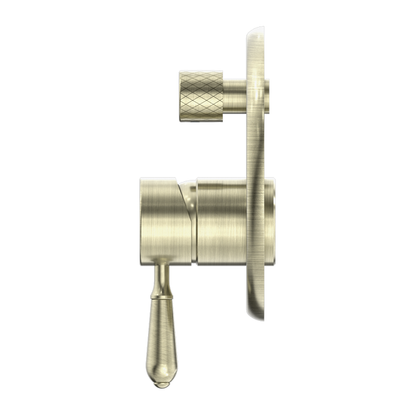 YORK SHOWER MIXER WITH DIVERTOR WITH METAL LEVER AGED BRASS (NR692109A02AB)