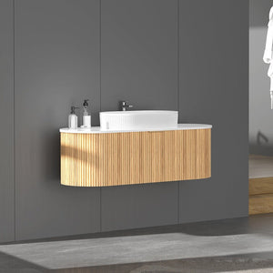CARYSIL 1200mm Fluted Wall Hung Vanity 1200 x 469 x 412mm