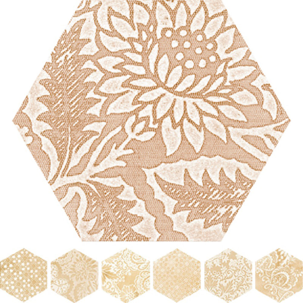 6OPPBEHD XG-6001-D OPPORTUNITY BEIGE HEXAGON DECOR 600X520MM