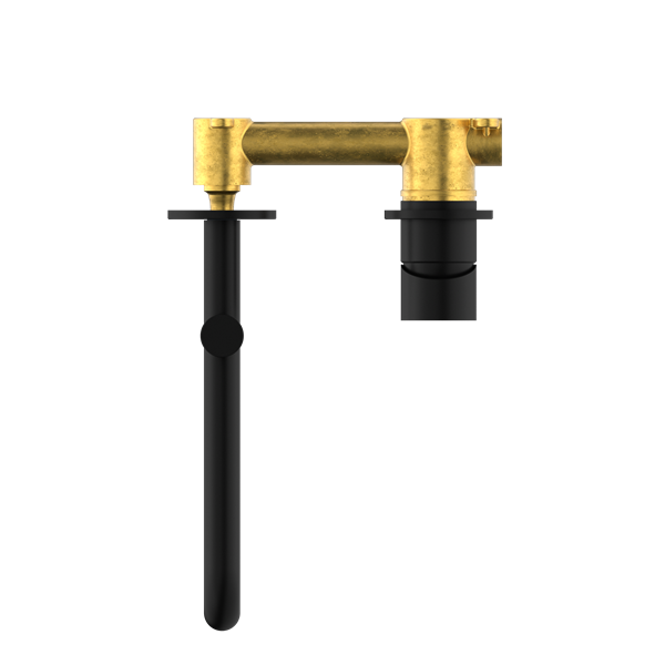 MECCA WALL BASIN/BATH MIXER SWIVEL SPOUT 225MM MATTE BLACK (NR221910RMB)