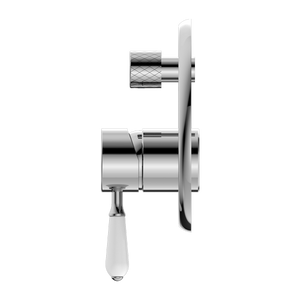 YORK SHOWER MIXER WITH DIVERTOR WITH WHITE PORCELAIN LEVER CHROME (NR692109A01CH)