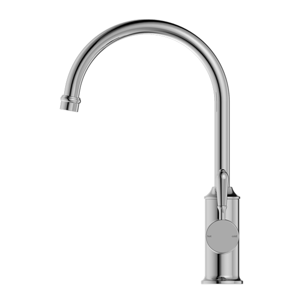 YORK KITCHEN MIXER GOOSENECK SPOUT WITH METAL LEVER CHROME (NR69210602CH)