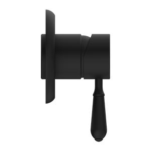 YORK SHOWER MIXER WITH METAL LEVER MATTE BLACK (NR69210902MB)