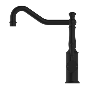YORK KITCHEN MIXER HOOK SPOUT WITH METAL LEVER MATTE BLACK (NR69210702MB)