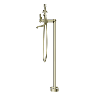 YORK FREESTANDING BATH SET WITH METAL HAND SHOWER AGED BRASS (NR692103a02AB)