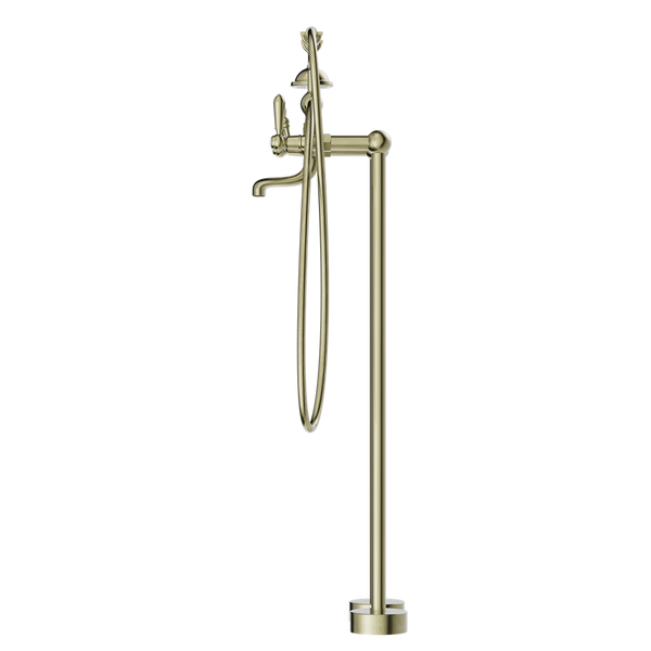 YORK FREESTANDING BATH SET WITH METAL HAND SHOWER AGED BRASS (NR692103a02AB)